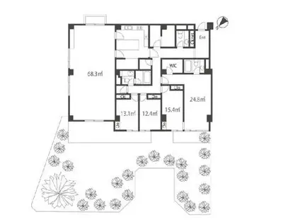 白金三光アンクレー(4LDK/2階)の間取り写真