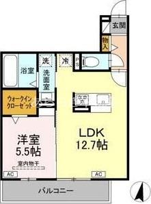 D-HILLS子安III(1LDK/3階)の間取り写真
