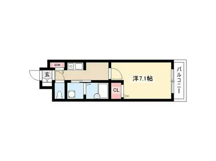 サンマール新瑞(1K/4階)の間取り写真