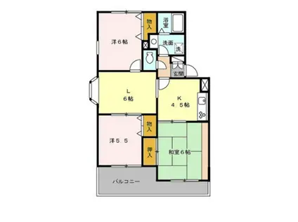 ヴァンベール東川口I(3LDK/1階)の間取り写真