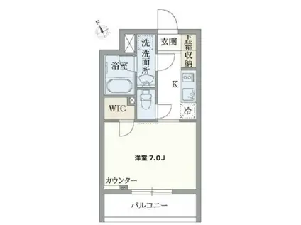 グランパセオ浅草橋(1K/8階)の間取り写真