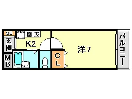 クラブハウス(1K/1階)の間取り写真