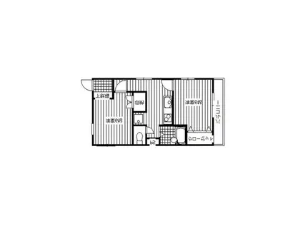 シティホーム鷹の台4(2K/2階)の間取り写真