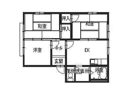 ドミールクルス(3DK/2階)の間取り写真