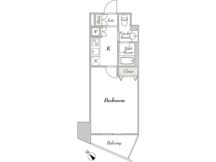 LUMIEC UN KAGURAZAKA ルミークアン神楽坂(1K/3階)の間取り写真