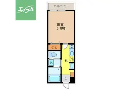 RESIDENCE茂木(1K/1階)の間取り写真