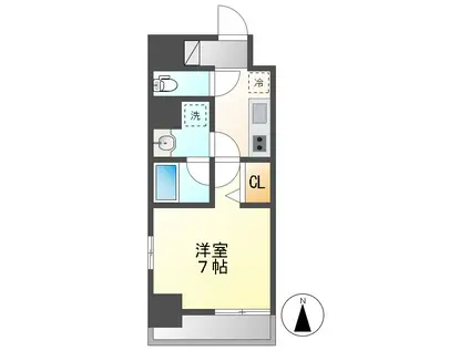 グランドゥール名駅西(1K/10階)の間取り写真