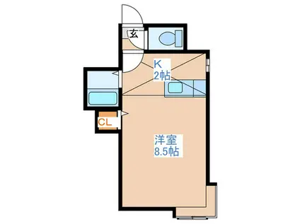 アイビーパレス13B(ワンルーム/3階)の間取り写真