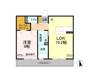 メゾン あい・あこ あい(1LDK/2階)の間取り写真