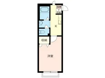 FINES(1K/1階)の間取り写真