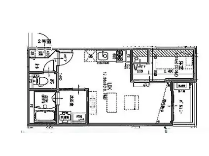 JACK SHINAGAWA(1LDK/1階)の間取り写真