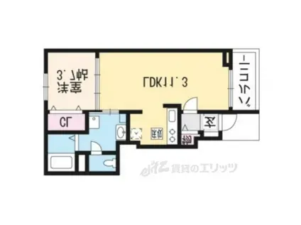 エテルノ(1LDK/1階)の間取り写真