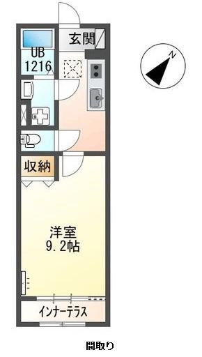 スイートテラス寺島町(1K/3階)の間取り写真