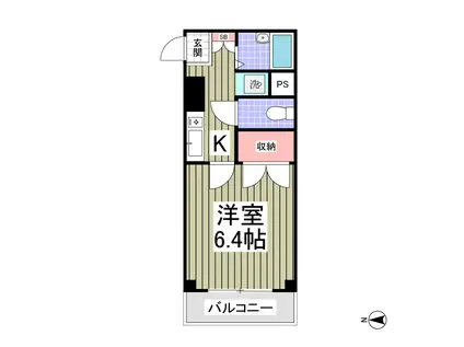 川口プラザE(1K/1階)の間取り写真