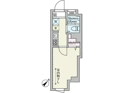 ルミエール西新宿(1K/1階)の間取り写真