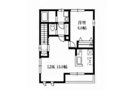 プランドール久里浜(1LDK/3階)の間取り写真