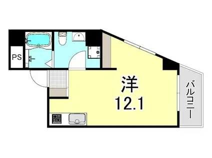 レシア六甲(ワンルーム/5階)の間取り写真