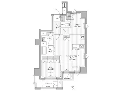 MAISON CHROLO(2LDK/5階)の間取り写真