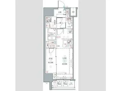 クレヴィスタ名古屋上前津(1LDK/9階)の間取り写真
