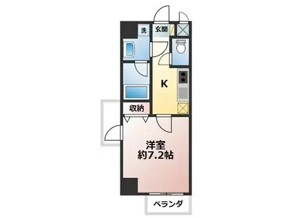 ENスクエア(1K/3階)の間取り写真