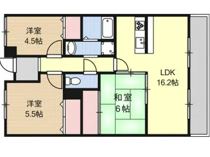 コアロード千里(3LDK/4階)の間取り写真