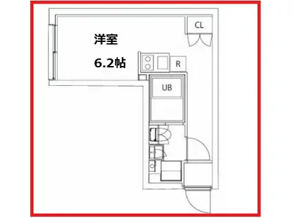 シティウォーク王子デュエ(ワンルーム/1階)の間取り写真