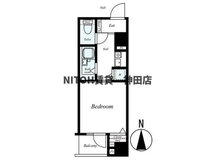 プレール神田佐久間町(1K/10階)の間取り写真