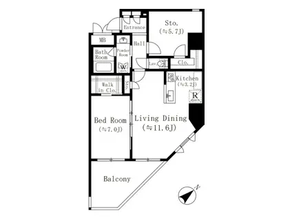 堀之内マンション(2LDK/10階)の間取り写真