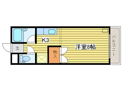 第8ふじビル(1K/2階)の間取り写真