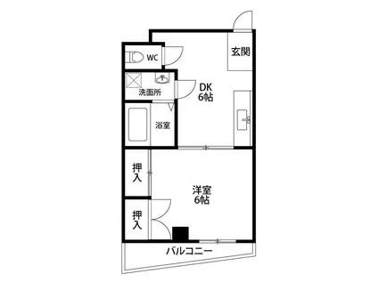 EIGHT BUILDINGI(1DK/4階)の間取り写真