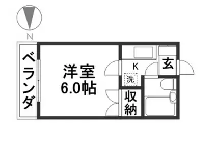 ミネコーポ(1K/2階)の間取り写真