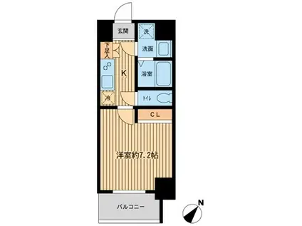 プライマルマチダ(1K/11階)の間取り写真