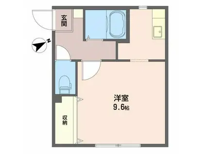 メゾン・ノルト(ワンルーム/1階)の間取り写真