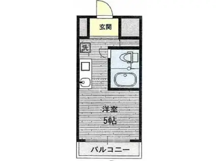 ラ・レジダンス・ド・エリール(ワンルーム/4階)の間取り写真