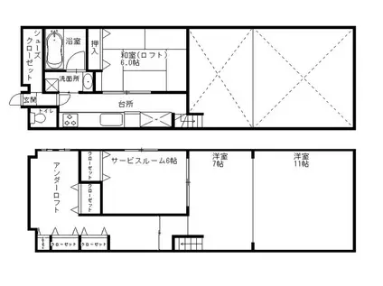 QUATTRO(2SLDK/3階)の間取り写真