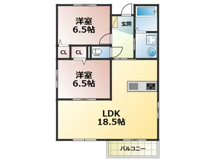 エトワールヴィル-R小阪本町レジデンス(2LDK/3階)の間取り写真
