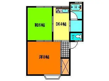 アーバンティ大久保(2DK/1階)の間取り写真