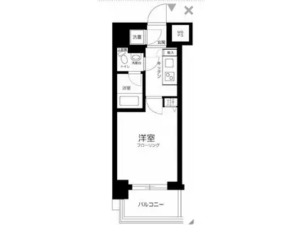 エクセリア芝大門(1K/4階)の間取り写真