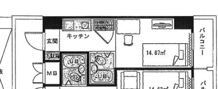 アルティメイトBUILDING光南 THE TOWER(ワンルーム/3階)の間取り写真
