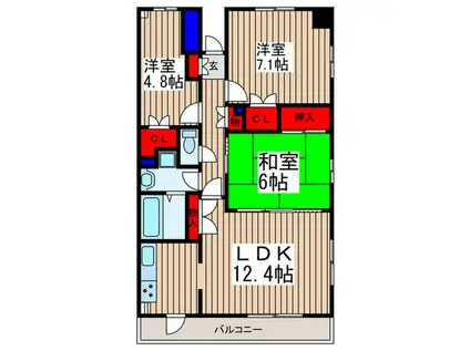 COMFORT STAGE(3LDK/10階)の間取り写真