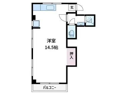 幸栄ハイツ(ワンルーム/3階)の間取り写真