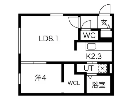 EMMA(1LDK/4階)の間取り写真