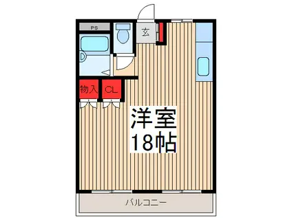 GREEN PARK MIKUMO(ワンルーム/2階)の間取り写真