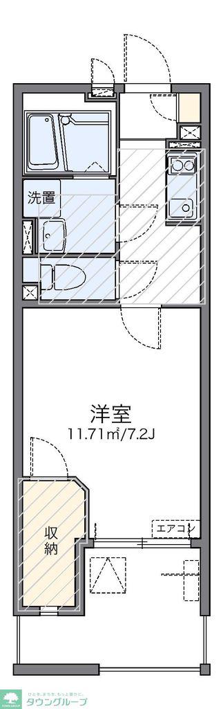 レオネクストグラティチュード(1K/2階)の間取り写真