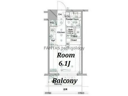メイクスデザイン南青山(1K/4階)の間取り写真