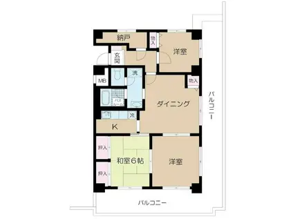 シテェ・ドルトワール(3SLDK/4階)の間取り写真