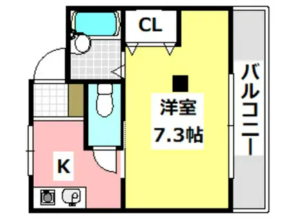 メゾン光洋(1K/1階)の間取り写真