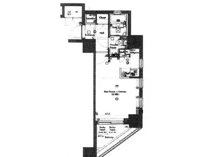 グランフォース綾瀬(ワンルーム/3階)の間取り写真