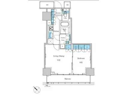 パークアクシス滝野川ラ ブリーズ(1LDK/2階)の間取り写真