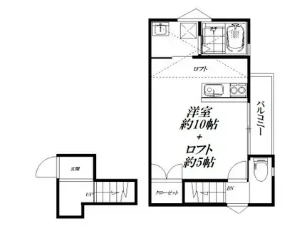 銀座3丁目87(ワンルーム/2階)の間取り写真